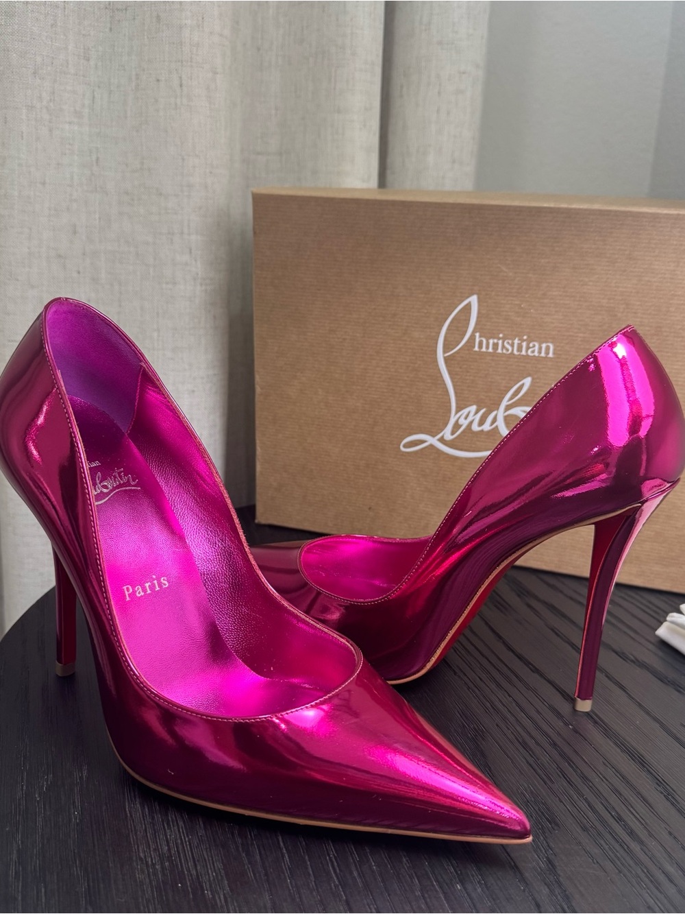 Christian Louboutin Miss Z 100 Pumps Metallic Pink 38 - Picture 4 of 9